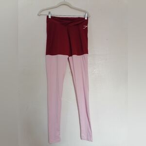 Two tone pink yoga leggings workout  Gymshark small